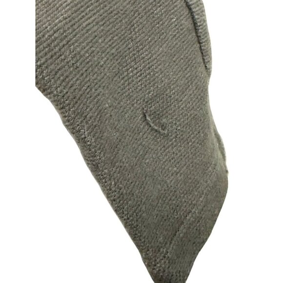 ICHI Antiquites Black Long Sleeve Top Boxy Relaxed Modern Waffle Cotton Linen OS - Picture 7 of 11